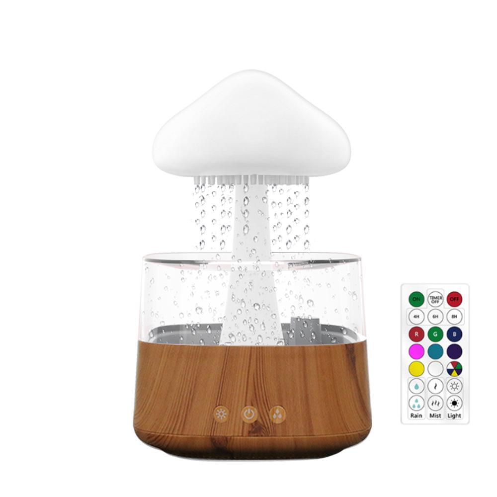 CH08 Seven-Color Rain Cloud Aroma Diffuser & Humidifier with Mushroom Lamp