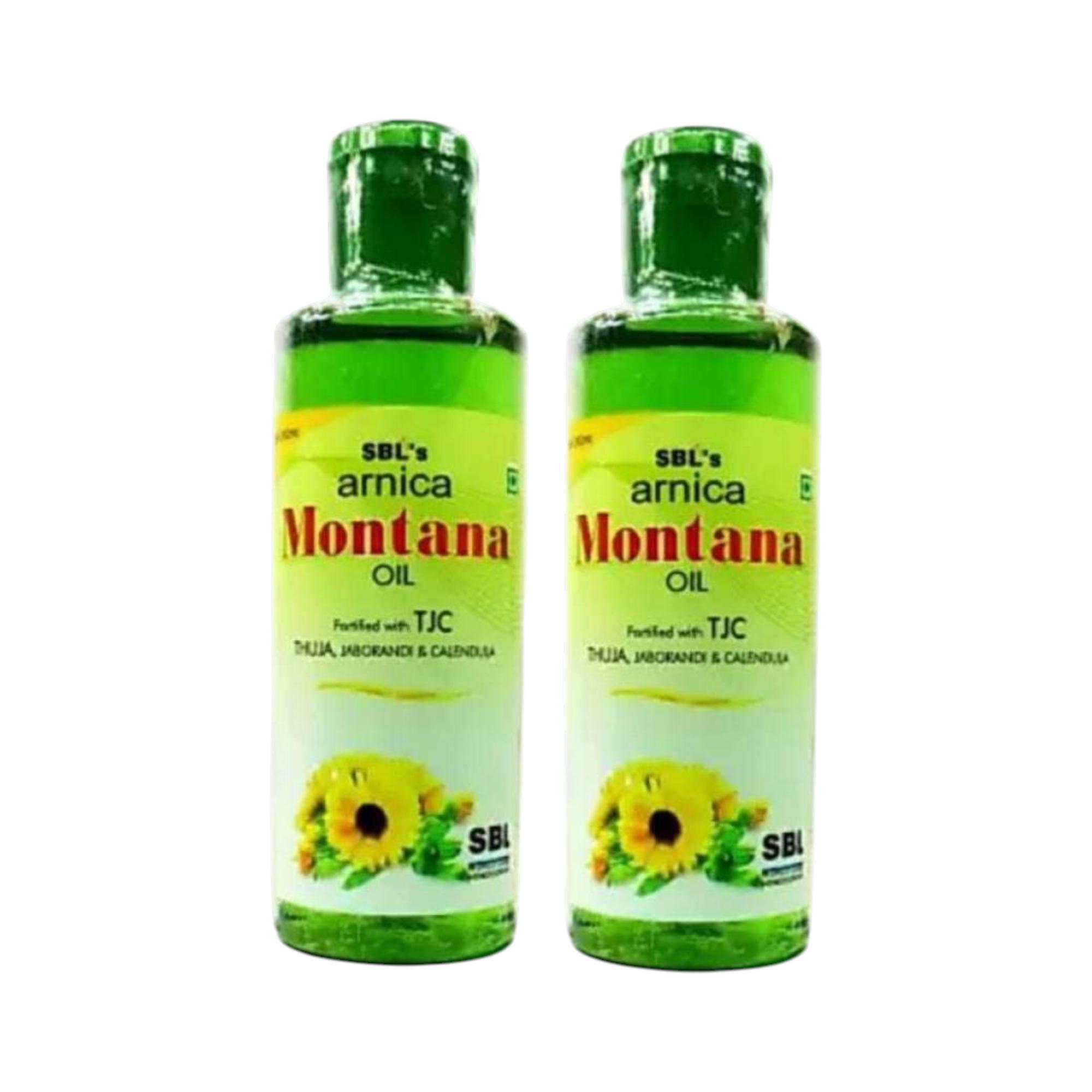 SBL Montana Hair Oil Pack Of 2 X 200 Ml Each Scalp Massage Nourishing Daily Hair Care Shine Smooth Look Routine Soft