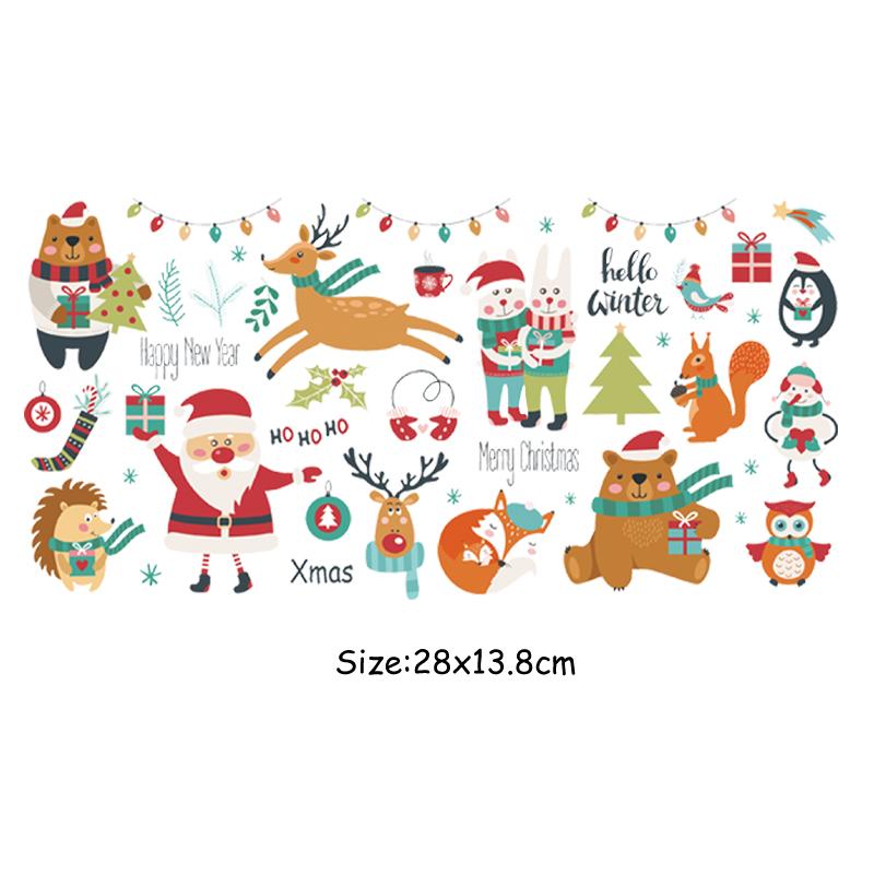 

Большой лист с рождественскими элементами, термонаклейки, теплопередача, сделай сам, моющаяся футболка, украшение для джинсов, новая модная цветочная нашивка 28x13.8 cm