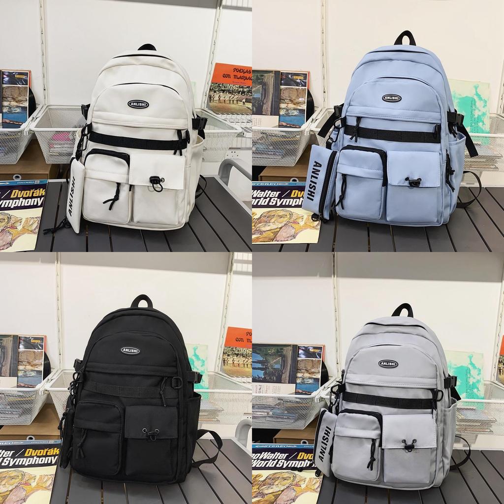 Nylon School Backpack For Teens With Design And Laptop Storage For Campus Use