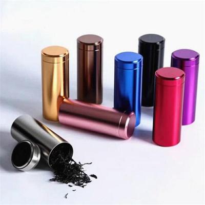 Draagbare Bewaarcontainer Meerkleurig Reizen Mini Thee Bus Caddy Aluminium Multifunctionele Dozen Verzegelde Thee Bladeren Container Cadeau Etui