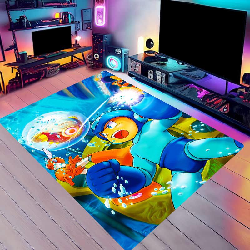 Robot Game Carpet M-Megaman European and American Series Living Room Square Rugs Tent Mats Carpets for Living Room