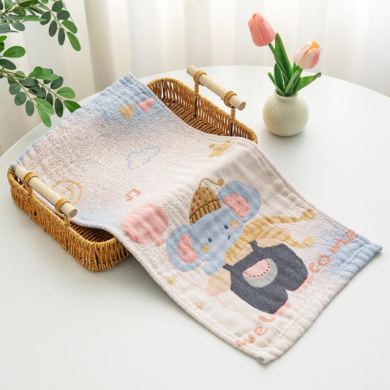New Style Three-Layer Gauze Cotton Towel for Children - Absorbent Large Towel for Kindergarten Use