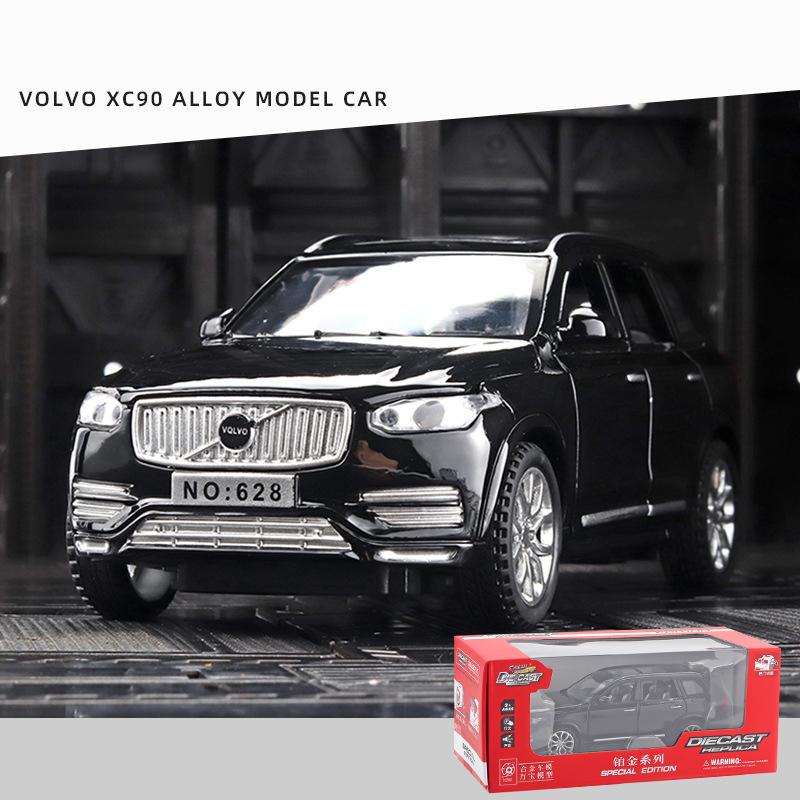 1/32 Scale XC90 Diecast Car Model Toy, Pull Back Toy Vehicle with Sound and Light for Kids Toddler Boys Girls Gift Collection