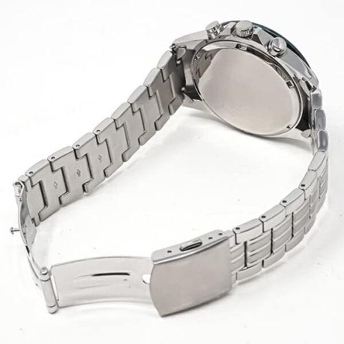 The Clock House Men's Solar Chronograph Watch, Business/Casual, MBC1003-WH1A, White/Black, Panda Color