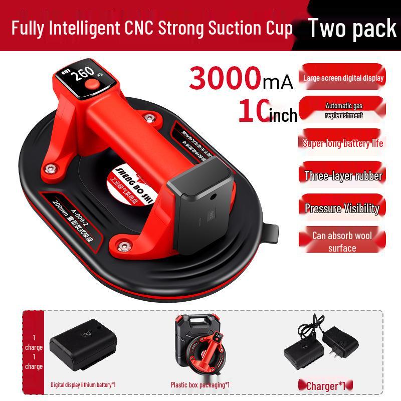 Electric Tile & Glass Vacuum Lifter: Heavy-Duty Auto Air Refill & Large Suction Power