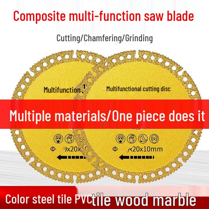 Multifunctional Angle Grinder Disc for Cutting Composite Sheet, Color Steel Tile, PVC, Wood, and Rock Slab