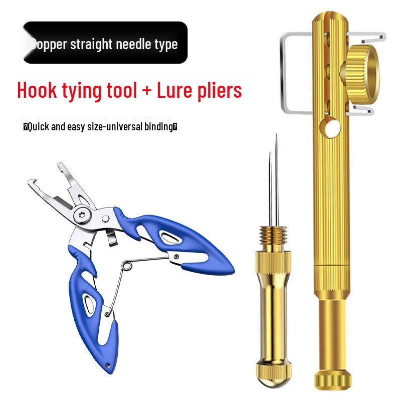 Quick Hook Tying Tool: Manual Knot & Inner Line Guide for Fishing Hooks