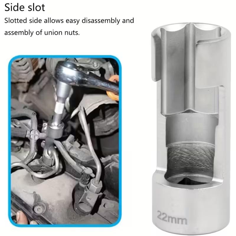 

9Pcs Automotive O2 Oxygens Sensors Socket Offset Wrench Remover Tool And Thread Chasers Tool 10-22Mm 9PCS set