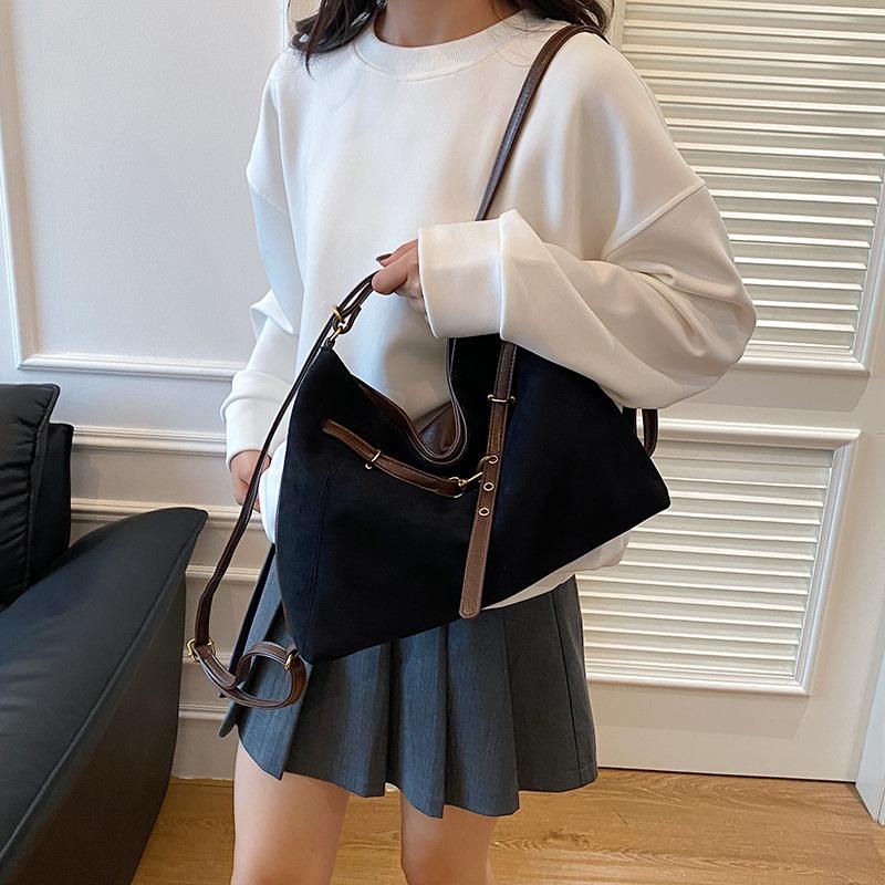 Tote bag women's new retro simple shoulder bag bag high-end large-capacity dual-purpose backpack
