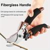 Garden Pruning Shears - Labor-Saving Spring, Sharp Blade, Bent Head, Glass Fiber Wood Grain Sponge Handle