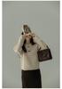 European Retro Cable Knit Wool Cardigan - Women's Early Spring Single-Breasted Sweater Coat