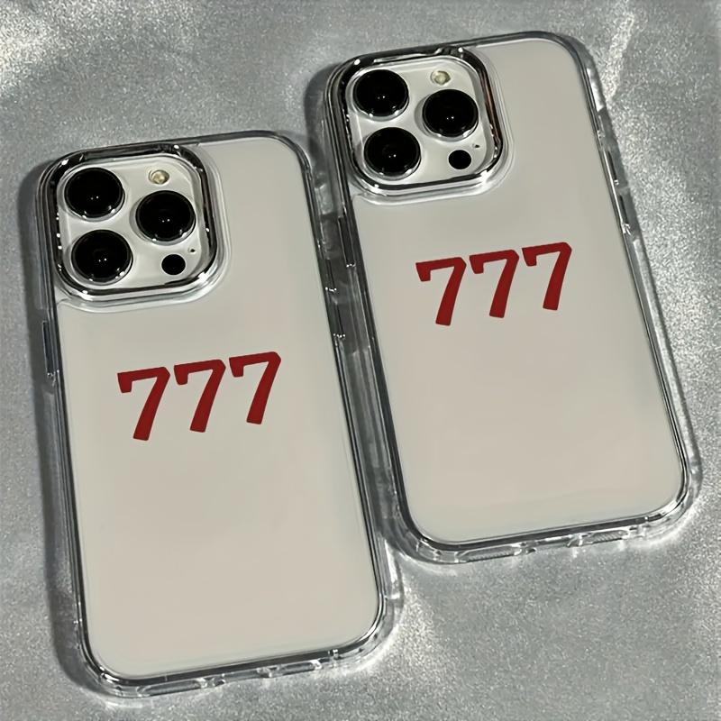 Lucky Number 7 Pattern Phone Case for iPhone 17 16 15 14 13 12 11 Pro/Max/Plus Anti Drop and Anti Shock Back Cover