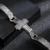 Fongten Cross Charms Bangle for Men Stainless Steel Heavy Mens Bangle Bracelets Male Retro Rune Silver Color Jewelry Armband