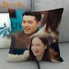 Custom Crash Landing On You Hyun Bin KPOP Pillowcase 45X45cm Wedding Decorative Eco-Friendly Cotton Linen Fabric Pillow Case