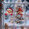 Cartoon Santa Claus Gift Wall Sticker Christmas Electrostatic Glass Windows Decor Decals Bedroom Home Decoration New Year Mural