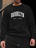 Pattern Print Pullover Round Neck Fashion Casual Sports Sweatshirt Top Base Layer Versatile, Fashion Round Neck Sweatshirt