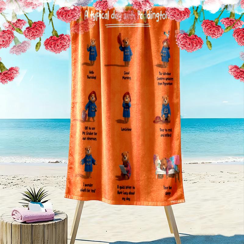 Paddington Bear Towel, Large Soft Quick Dry Towel for Beach Camping Swimming