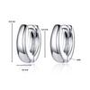 Silver Earrings, Small Hoops, Clasps, 925 Silver