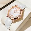 OPK 8160 Women's Quartz Watch Shaped Leather Strap Waterproof Simple and Fashionable