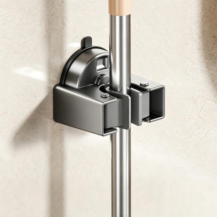No-drill Suction Cup Wall Mount Mop Holder Broom Storage Clip