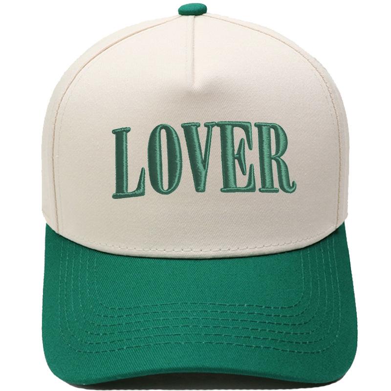LOVER three-dimensional embroidery color matching truck driver hat European and American men and women couples casual sunshade baseball cap