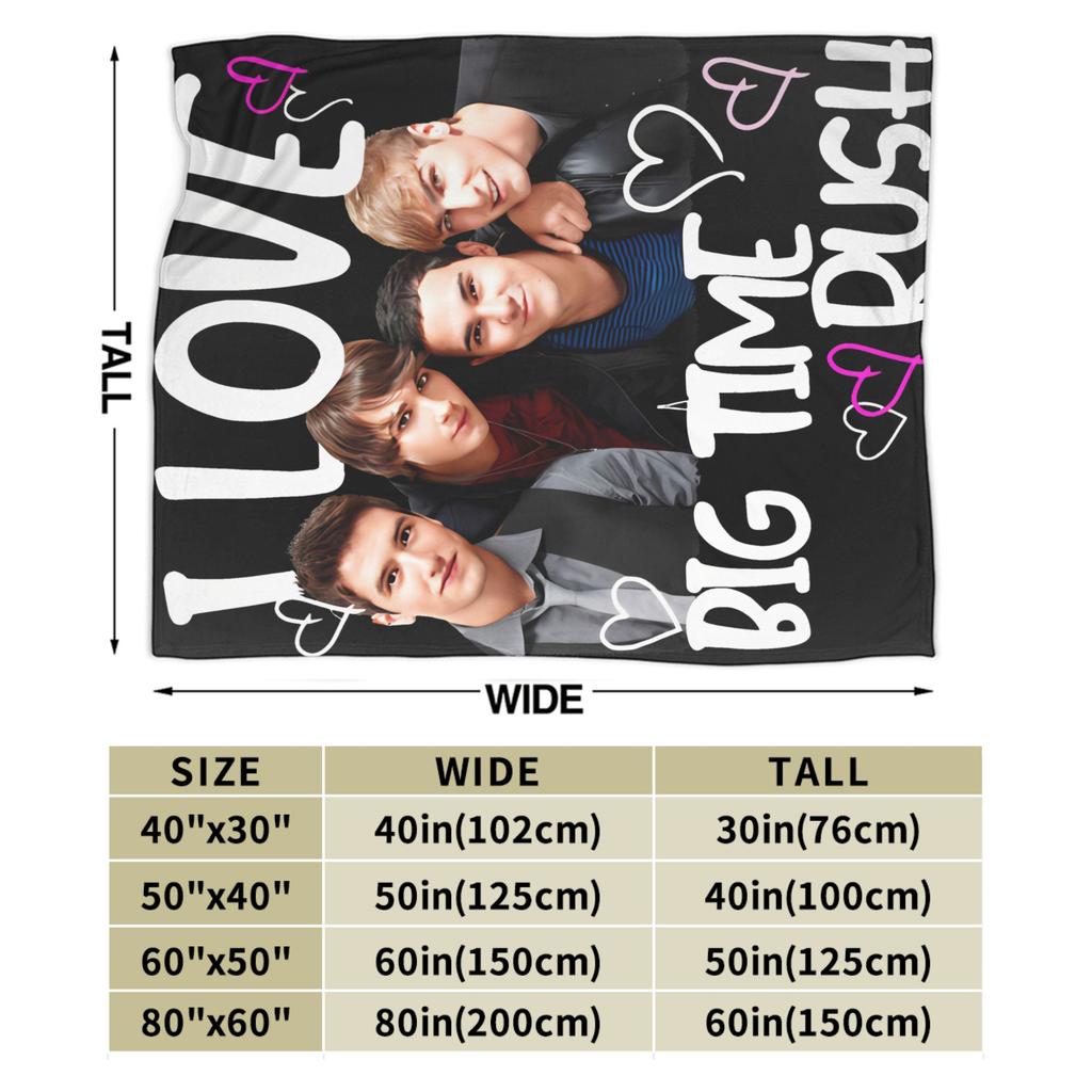 Big Time Rush Band In Real Life Worldwide Tour Blanket Cozy Soft Throw Blankets for Sofa Multiple Sizes Plush Thin Quilt