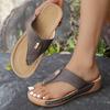 Fashion 2025 Women's Hollow Out Wedge Summer Wedge Sandals Clip Toe Orthopedic Sandals Women Leather Non-Slip Soft Slipper
