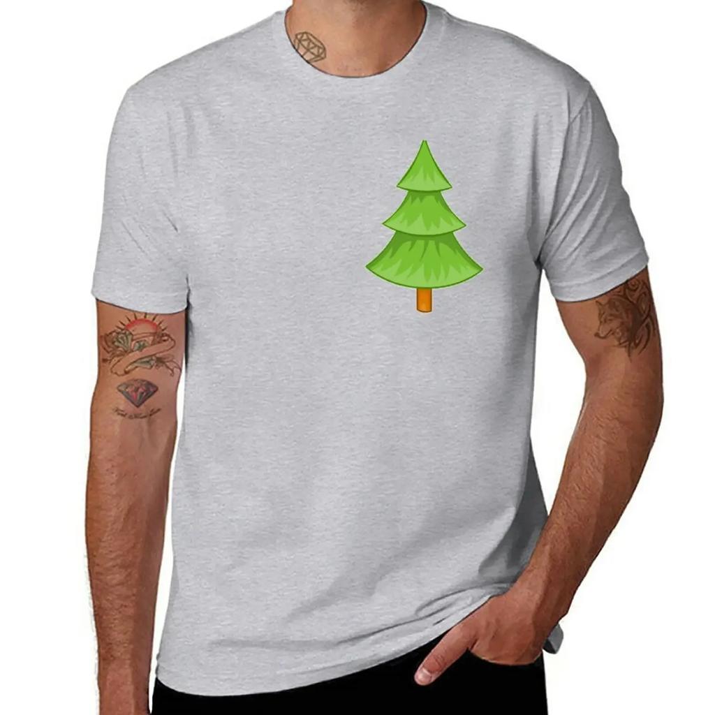 Team Trees T-Shirt Summer Tops for a Boy Heavyweights Black T Shirts for Men