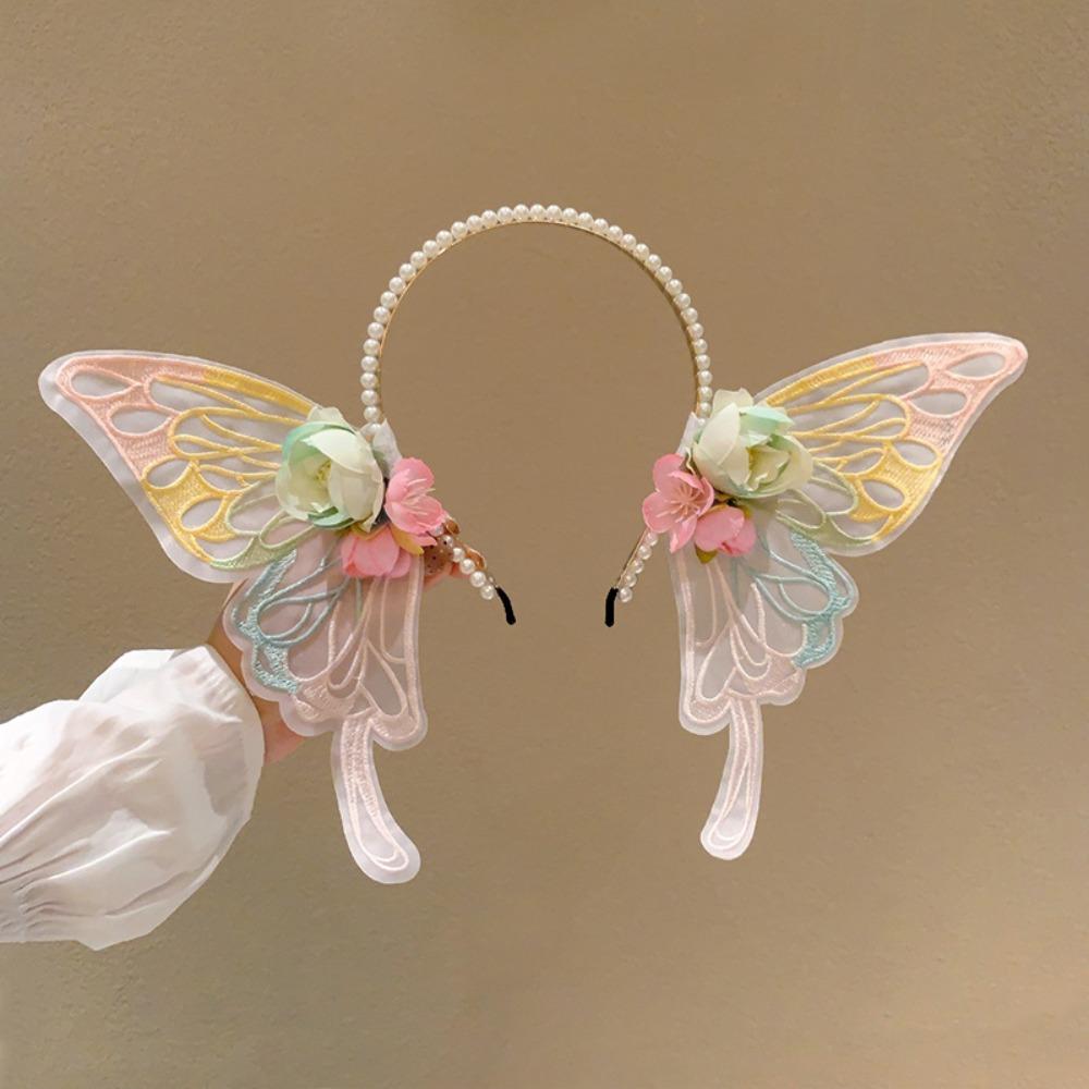 

Mesh Elf Ear Butterfly Headband Lolita Children s Hair Hoop Elegant Cute Headdress Party Style 1