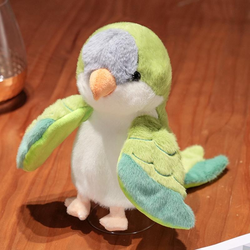 Zacht Knuffel Speelgoed Pop Papegaai Cosplay Pluche Pop Educatief Baby Speelgoed Leuke Valkparkiet/Parkiet/Monniksparkiet Handpop 20cm