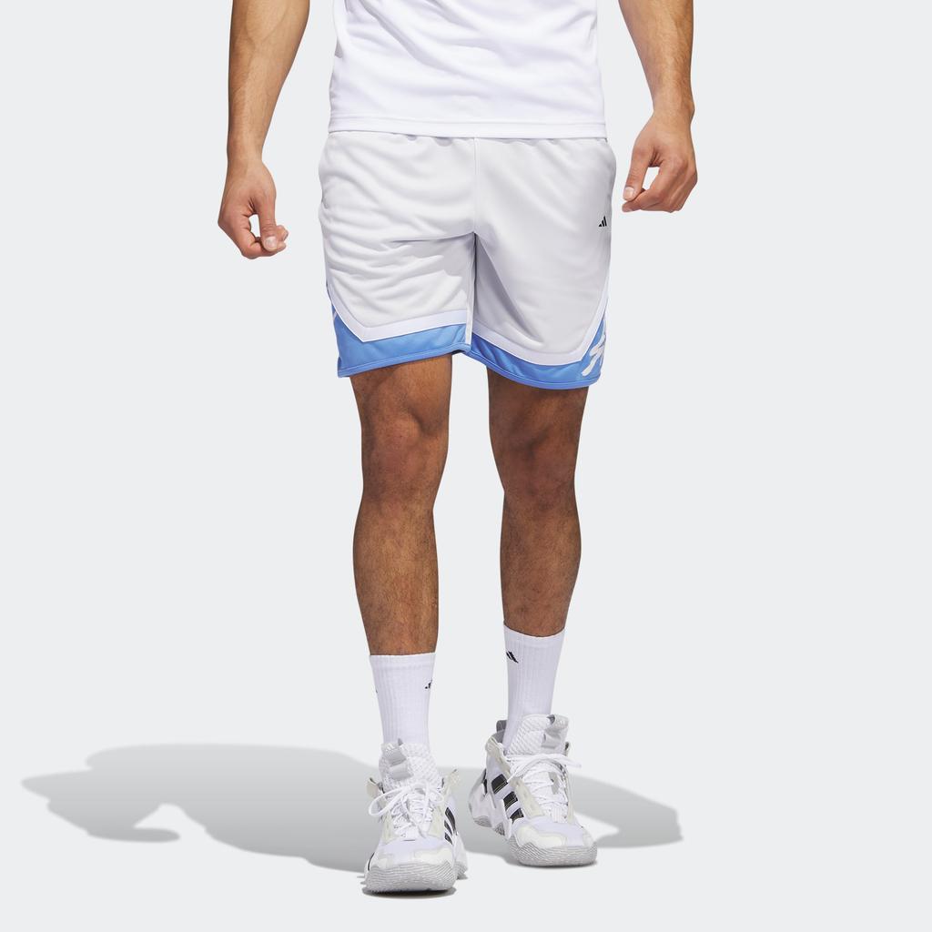 adidas Basketball Shorts Men's Symbol Gray Moderate Straight Fit Pants IN1711