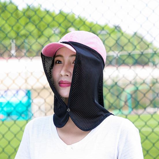 

Солнцезащитный крем Yousheng, гетры для шеи, быстросохнущая дышащая сетка, застежка на пуговицы, тонкий анти-УФ-эластичный солнцезащитный головной убор для езды на велосипеде на открытом воздухе