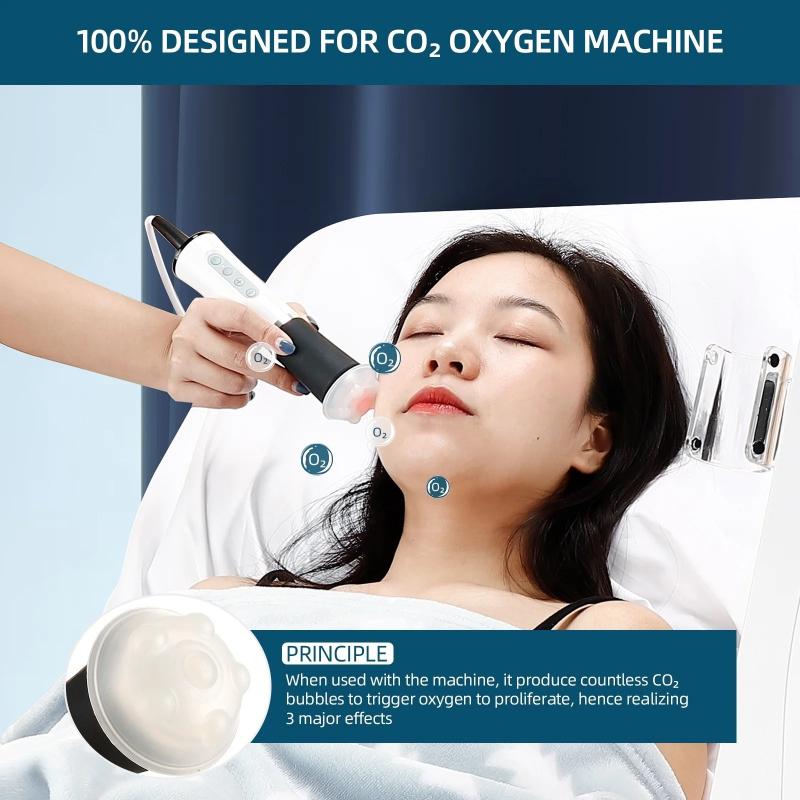 Zuurstof Jet CO2 Bubbel Gezichts Machine 1 Set met Serum Gel Spa Capsule Anti-Aging Hydraterend voor Thuis & Salon Huidverzorgingsroutine