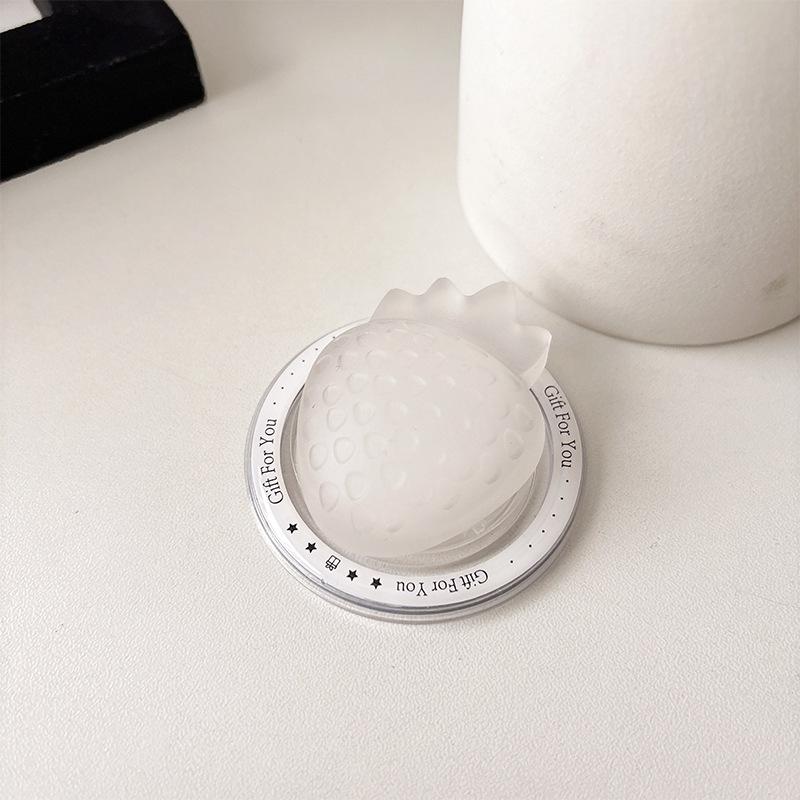 

Transparent Solid Color Sandwich Magnetic Mobile Phone Airbag Bracket, Strawberry Retractable Creative Desktop Bracket On The Back, Watching The Drama