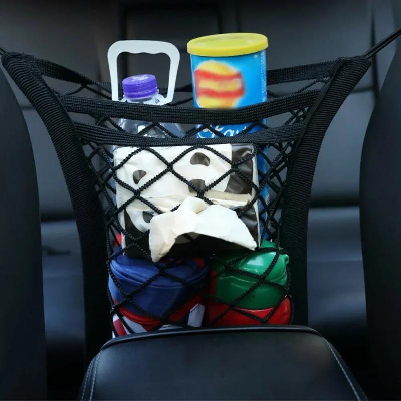 Car Seat Back Mesh Net Organizer Storage Bag Strong Elastic Holder for Between Seats Chair Pocket Interior Accessories