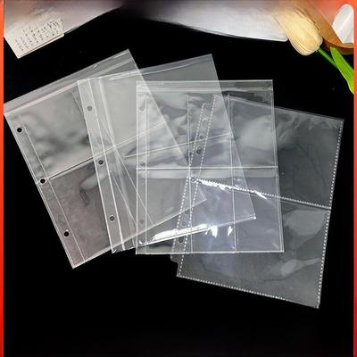 A5 Wide 7-Hole Card Album Refill: Transparent 3-Inch, Four-Square Grid for Idol Cards