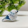 Handmade Bird Figurine Wooden Carving Bird Statue Miniature Wildlife Sculpture for Living Room Office Desktop TV Stand Decor Gifts for Bird Lovers