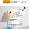 Pegboard Wall Organizer - No-Drill DIY Storage Shelf for Study Room or Desk