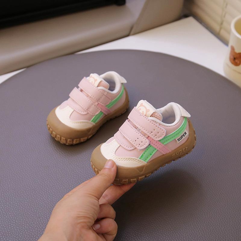 

Осенние новинки: Обувь для ходьбы для мальчиков (1-3 года), Детская обувь для девочек и мальчиков, весна/осень, мягкая подошва, функциональная обувь для малышей. 16 розовый