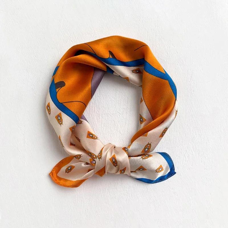 Scarf Silk Bandana Women Square Scarves Wrap Kerchief Spring Fashion Luxury High Quality Headband Hijab Shawls