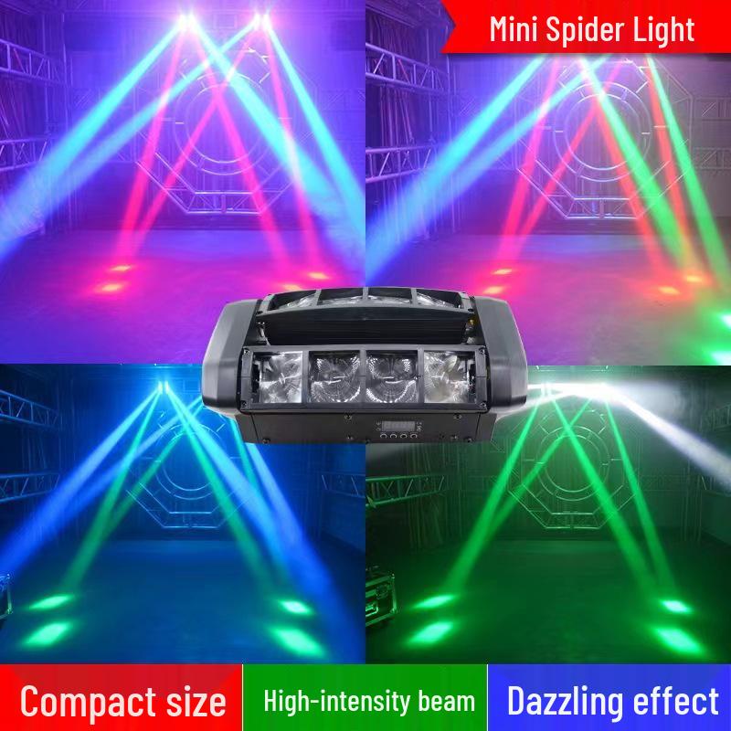 Eight-Eye LED Spider Light Sound-Activated Strobe for KTV & Bar Stage.