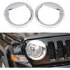 Front Light Headlight Bezels Ring Cover Trim Fit for 2011-2017 Jeep Patriot