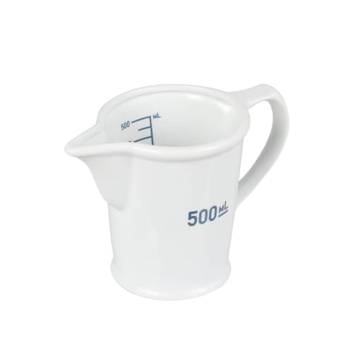 Dulton 500ml Porcelain Measuring Cup, Heat-Resistant, Dishwasher-Safe, Oven-Safe, Height 12.5cm, Width 18.5cm, Depth 10.5cm, M-0668-500