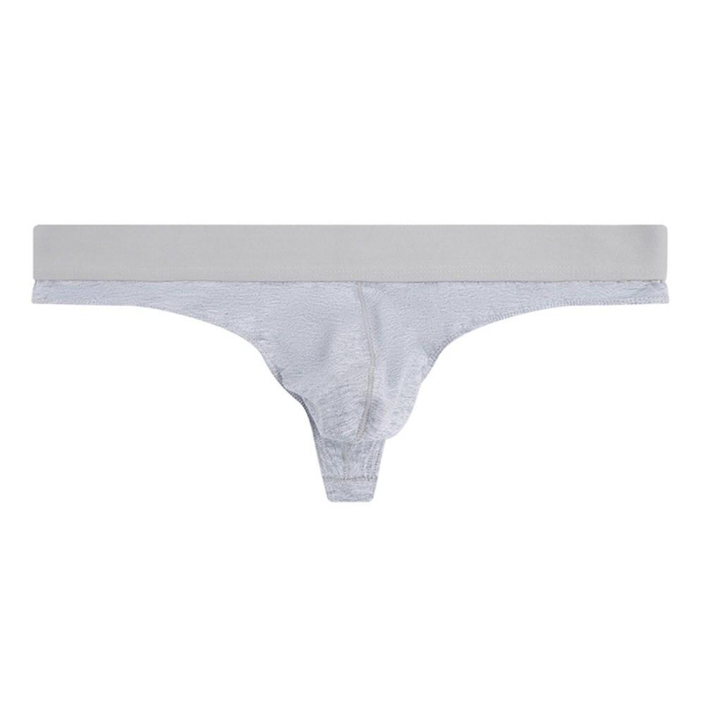 Breathable Cotton Men Thin Thongs Underpants Low Waist Men's Panties T-back Underwear Male Briefs Sports
