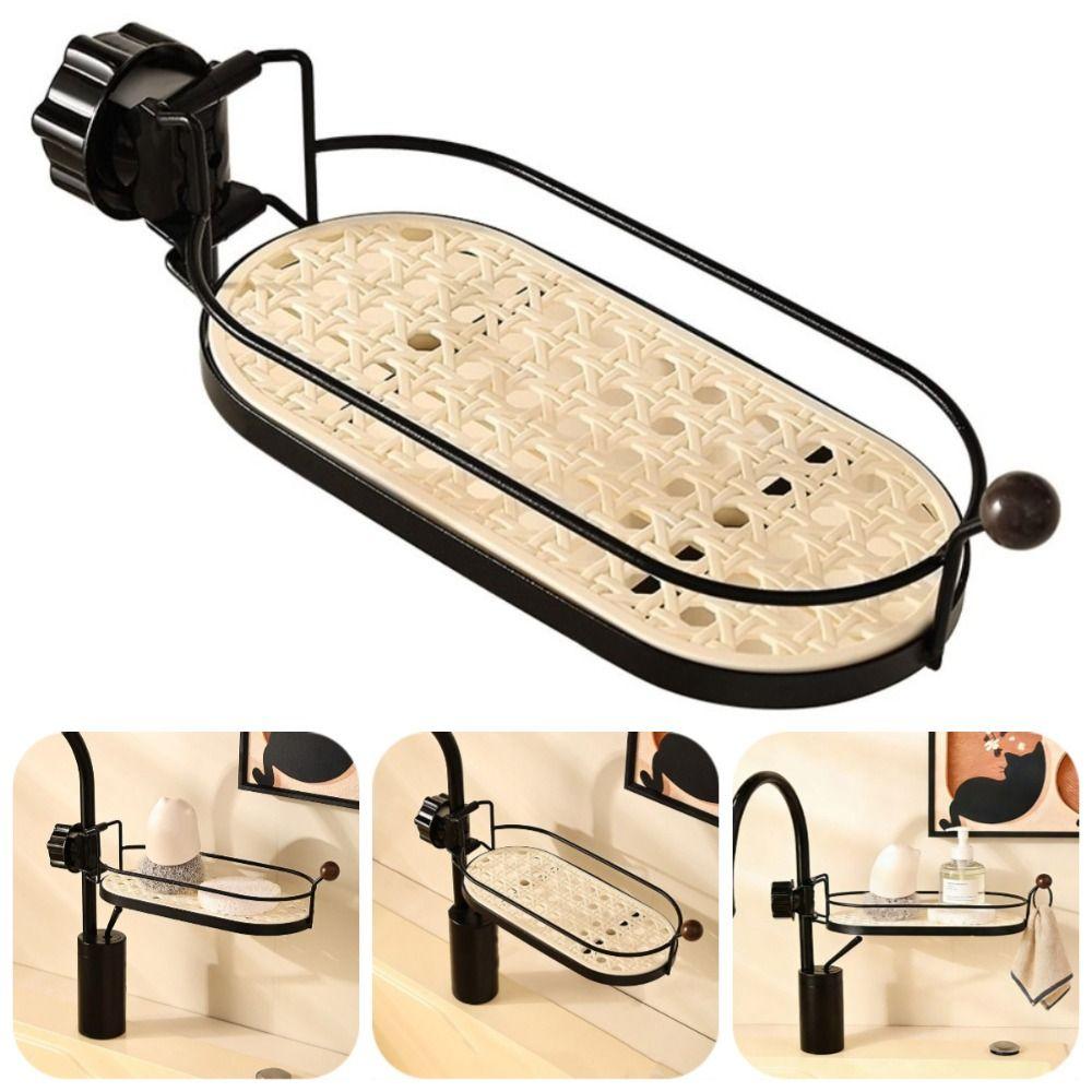 Removable Shower Shampoo Holder Rust-Proof Dishcloth Drain Basket Sink Drain Organizer Bathroom