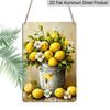 2D Flat 1pc Lemon Aluminum Sign Summer Wall Art Decoration Suitable for Courtyard, Backyard, Gate, Home, Coffee Shop, Bar, Club, Farmhouse, Garden