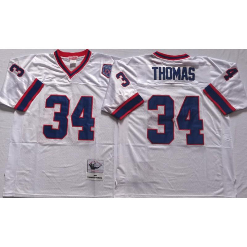 Buffalo Bills NFL Retro Jersey 12 34 Mens Football Uniform Costume Fan Apparel Cotton Blend Sportswear