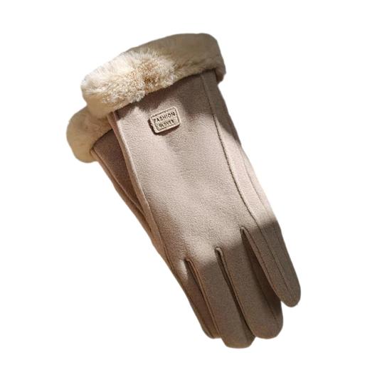 Women Winter Gloves Fleece Lined Touchscreen Gloves Thickened Warm Full Finger Windproof Gloves