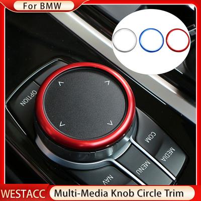 Car Volant Media Volume Knob Circle Ring Sticker Obrub pro BMW X3 G01 X4 G02 2018 2022